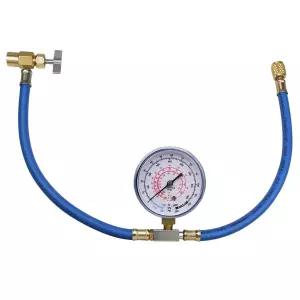 BACOENG AC 프레온 냉매 충전 호스 키트 게이지 포함 1/4인치 캔 탭 - R134a 캔에서 R-12/R-22 포트까지