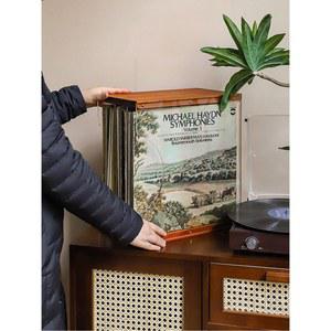 LP 보관함 LP꽂이 스탠드 LP보관함 씨디 릴 수납 엘피 레코드판 2격자 진열장