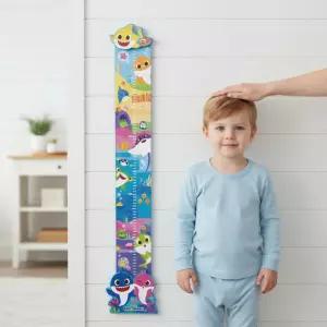 핑크퐁 아기상어 키재기 아이방 키성장 스티커 벽면 성장표 퍼즐식 3단조립 130cm 측정