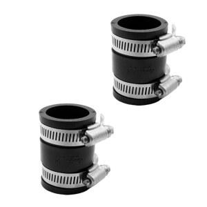 Fernco 1056-100 1-in. 플라스틱 및 구리 배관 연결을 위한 유연한 PVC 파이프 커플링, 2팩