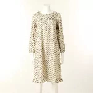 [와코루](의정부점) 면 기모 나염 원피스잠옷(WGN5487W)