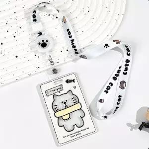 투명 카드 케이스 사원증 목걸이줄 출입증 카드목걸이 카드홀더 ASz8+5gJX