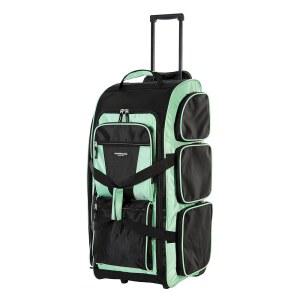 eAj 트래블러스 클럽 익스페디션 30인치 멀티 포켓 업라이트 롤링 더플백