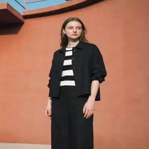 닥스 여성 26SS 네이비 솔리드 카라 자켓 DLJA6B403N2