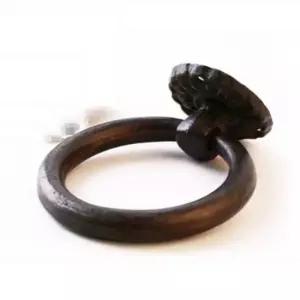 문고리 한옥 건축 부속 연꽃 주물 링고리 문손잡이 중 80mm