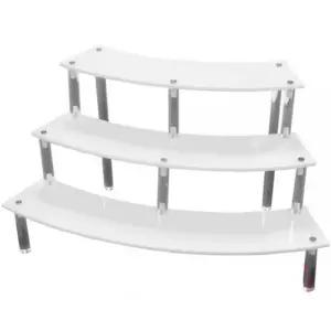 아크릴 계단식 전시대 거치대 모형 3단 곡선 매장