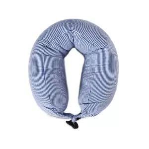 목쿠션 여행용 버클 휴대용 낮잠 목베개 기내용 블루