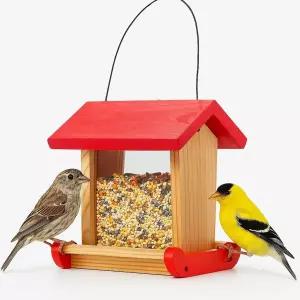 조류 새 원목 정원 새모이통 야외 걸이 먹이통 피더 횃대 스탠드 그네 놀이터 나무