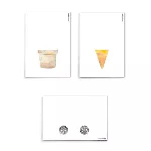 상상표현 화분 아이스크림콘 바퀴 그림만 있는 도안지 10매 방과후미술 오감발달