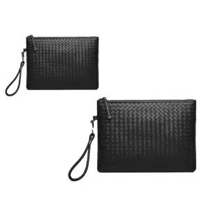 남성 맨스백 토트백 SIMPLE 가죽 메쉬 클러치백 블랙