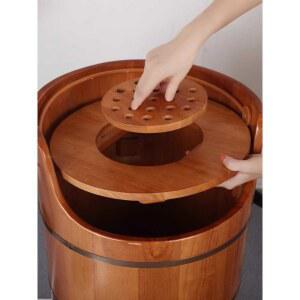 오크 발 담그는 통 항온 가열 훈증기 가정용 스팀 보온 나무 세척통