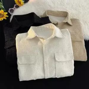 빈티지 봄 가을 칼라 남자하프코트 체크 코트 자켓 ible3