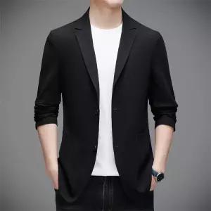 남자정장자켓 봄가을 정장 코트 얇은 싱글 상의 면 마 트렌디 블레이저 ible3