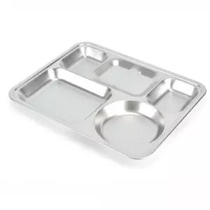 위생적인 성인용 스텐 식판 배식판 다이어트식기 나눔트레이