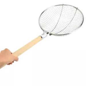 나무 손잡이 스텐 뜰채망 건지게 야채채반 세척바구니 사용이편리한 소쿠리 실용적