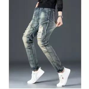남자 일자핏 청바지 빈티지 밀리터리 겨울 노칼라 패딩 퀼팅 방수 보온 안감 카고 데님팬츠 원픽5
