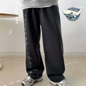 깔깔이바지 겨울 따뜻한 기모 남자 편안한 넓은 팬츠