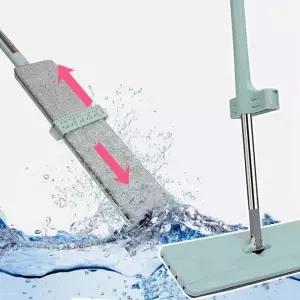 물걸레 청소기 회전 밀대 걸레 자동 세척 막대 바닥 청소용 극세사