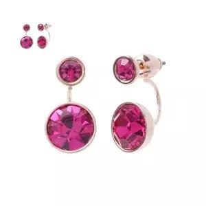 E270 푸시아 오스트리아 크리스탈 투웨이 귀걸이