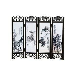 설날 명절 제사 미니 병풍 4폭 탁상