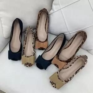 스웨이드 플랫 리본 단화 호피 캐주얼 로퍼 펌프스 하이힐 여성구두 여자구두 슬링백구두