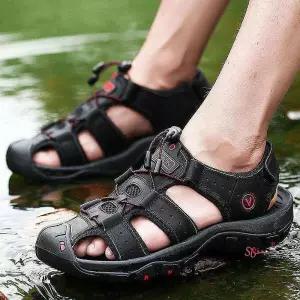 남자 4컬러 샌들 샌달 스포츠 트레킹 가죽zab848