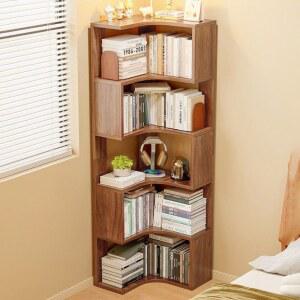 코너 책장 ㄱ자 서재 엘자 원목 책꽂이 수납장 랙 벽 모서리