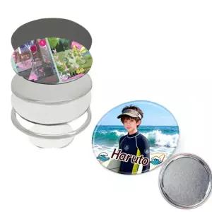 감성적인 원형뱃지 거울 핀버튼 메탈 58MM 100개입