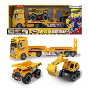 장난감포크레인 씽크 헬로카봇 중장비 트레일러 사운드 후렉션 완구