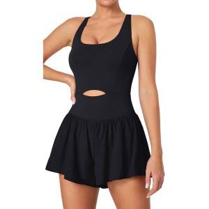 IUGA 운동 로퍼 배 조절 패딩 반바지 러닝 원시 점프슈트 여름 의상 세트 체육복