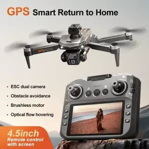 수집품 RC LU30 GPS 드론 스크린 전문 6K HD 카메라 접이식 장애물 회피 헬리콥터 브러시리스 5G WIFI FPV