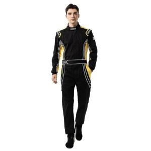 J-RACING 레이싱 슈트 카트 /레이스 / 랠리 고 오토 파이어 SFI 3.2A /1 블랙 옐로우