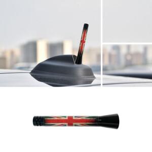 루보식 1Pcs 영국 국기 엠블럼 자동차 지붕 라디오 공중 fm 안테나 미니 쿠퍼 R50 R53 R55 R56 F54 F55 F56