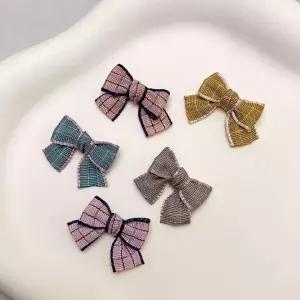 ( )러블리 미니 체크 리본 혼합 색상 20 개 포장 꽃리본 선물 포장끈 리본끈 공예 재료