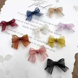 ( )쁘띠 쉬폰 미니 리본 혼합 색상 20 개 포장 꽃리본 선물 포장끈 리본끈 공예 재료