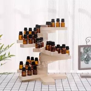 회전 거치대 병 진열대 우드 에센셜 원목 정리대 트레이 마사지샵