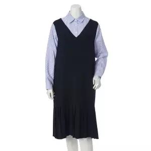 [롯데백화점]마더피아 스트라이프 오버롤 원피스[ ROP2026]