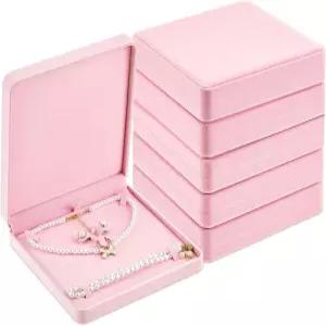 Yinkin 6개 벨벳 주얼리 세트 박스 디스플레이 케이스 귀걸이 반지 팔찌 목걸이 선물 상자 진주 보관