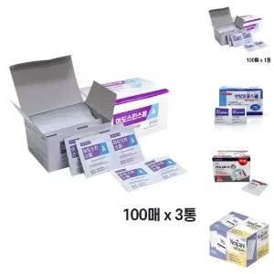 이도스킨스왑A 일회용알콜솜 100매 3통/알콜솜/알코올/스왑/알코올솜/알콜/스압/일회용/소독솜/알코솜/소독