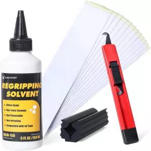 알리미 Xport 골프 그립 키트 - 15개의 양면 테이프 스트립 5온스 솔벤트 후크 블레이드 및 바이스 클램프