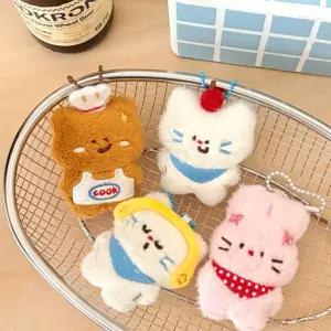 [인기템]큐티 동물인형 키링 토끼인형 키홀더 곰인형키링 커플키링 에어팟 스트랩 가방 백참 열쇠고리