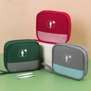 간편 휴대용 여행 캠핑 필요 구급 약품 미니 파우치