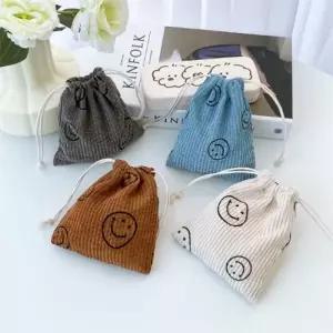 스마일 코듀로이 다용도 파우치