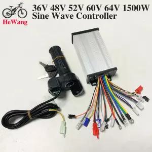 36V 48V 52V 60V 64V 사인파 컨트롤러 전기자전거 스쿠터용 LED 디스플레이 배터리 스로틀 핸들 1000W