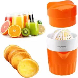 핸드 착즙기 시트러스 오렌지 압착기 수동 뚜껑 회전 리머 레몬 라임 자몽 체와 용기 2컵