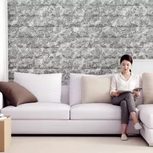 결로방지 폼블럭 100X20m 그레이 셀프 단열벽지 인테리어 시트지