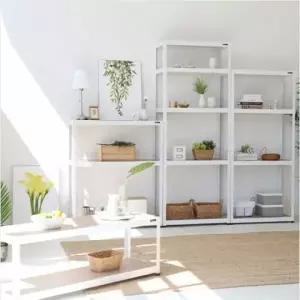 ( )무볼트 조립 선반 슈렉 500 300 450 2단 앵글 화이트