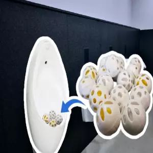 나프탈렌 소변기세정제 악취제거 요석 레몬향 탈취볼 100개