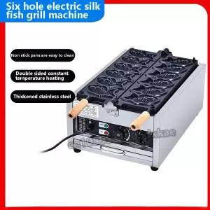 닫힌 입 붕어빵 제조기 상업용 물고기 모양의 와플 전기 기계와 220V/110V 모양