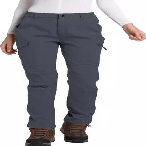 린랑엔 여성 폴라 플리스 안감 방수 등산 바지 보온 소프트쉘 따뜻한 야외 겨울 스노우 스키